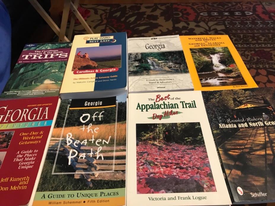 Georgia Trails, Trips, Hikes, & Backcountry Books Set of 8 Very Nice