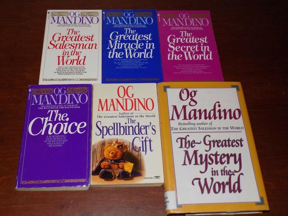 Lot of 6 Og Mandino books PB/HB The Greatest Salesman in the World,...