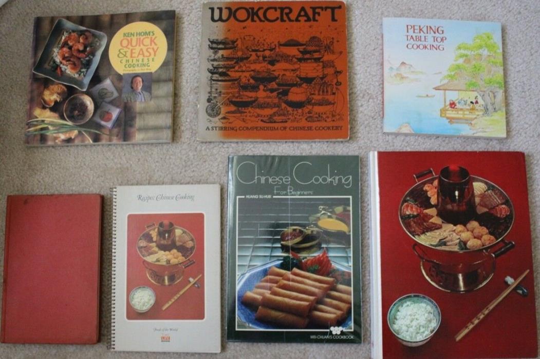 lot 7 Chinese / Asian cooking books -cuisine, soup, seafood, baking, fried, Wok