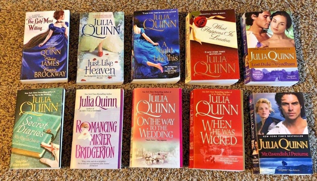 Set of 10 Julia Quinn Historical Romance PBs (Night Like This, London, Heaven)