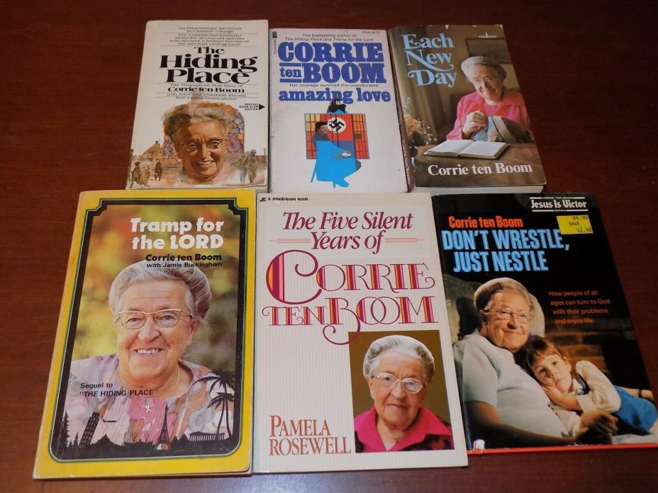 Lot of 6 Corrie Ten Boom books PB/HB The Hiding Place, Amazing Love,...