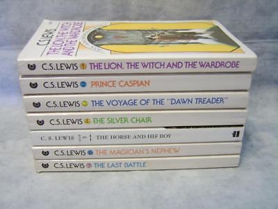 S334 C S Lewis Chronicles of Narnia Complete Lion Witch Wardrobe 7 Book Lot