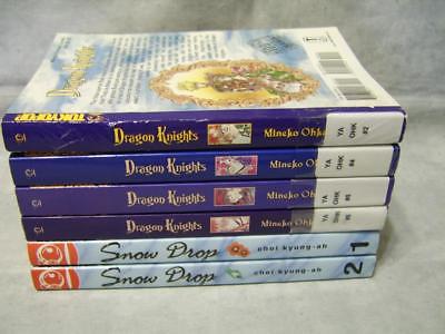 S300 Manga Graphic Novels Dragon Knights Snow Drop Japan Romance 6 Book Lot