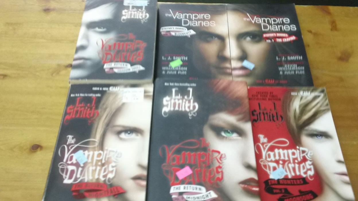 6-The Vampire Diaries Book Lot!! L.J.Smith!! Teen Fantasy!