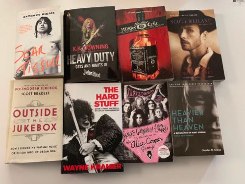 Lot Of 8 Rock N Roll  Biography, Autobiography, Memoirs. Used