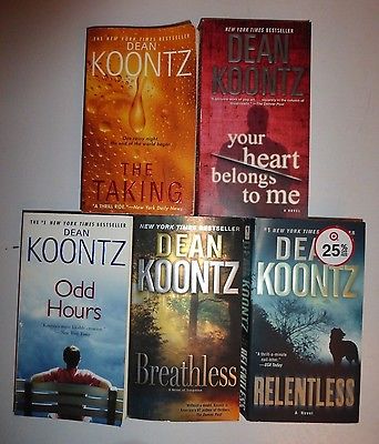 Lot of 5 Dean Koontz Murder Mystery Novels, Some Great Reads!!! M2
