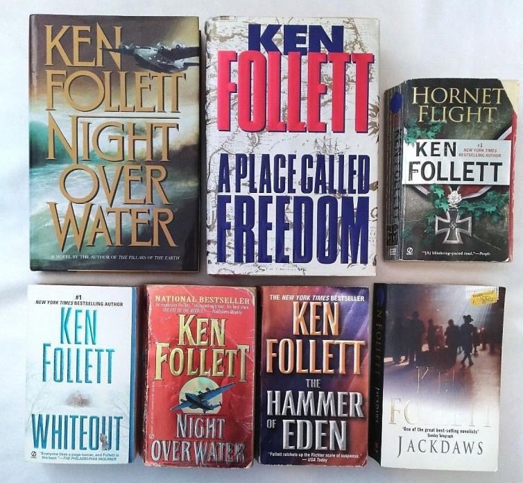 Ken Follett Lot of 7 Books - Paperback / Hardcover - Thriller Suspese Paperbacks