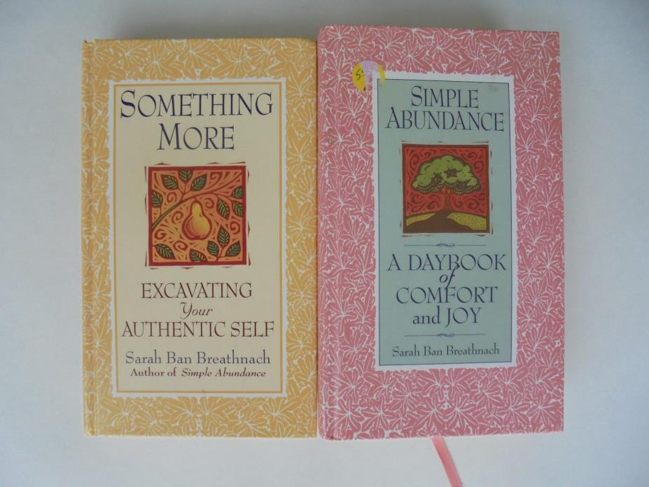 2 Lot Sarah Ban Breathnach Simple Abundance Something More Authentic Self Joy