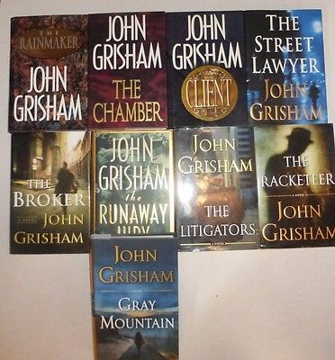 Lot of 9 Murder Mystery Thriller Novels by John Grisham, Hardcover First Ed M6