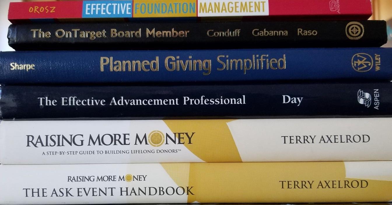 6 Fund-Raising Books - non-Profit / Foundation / Board / Planned Giving Axelrod