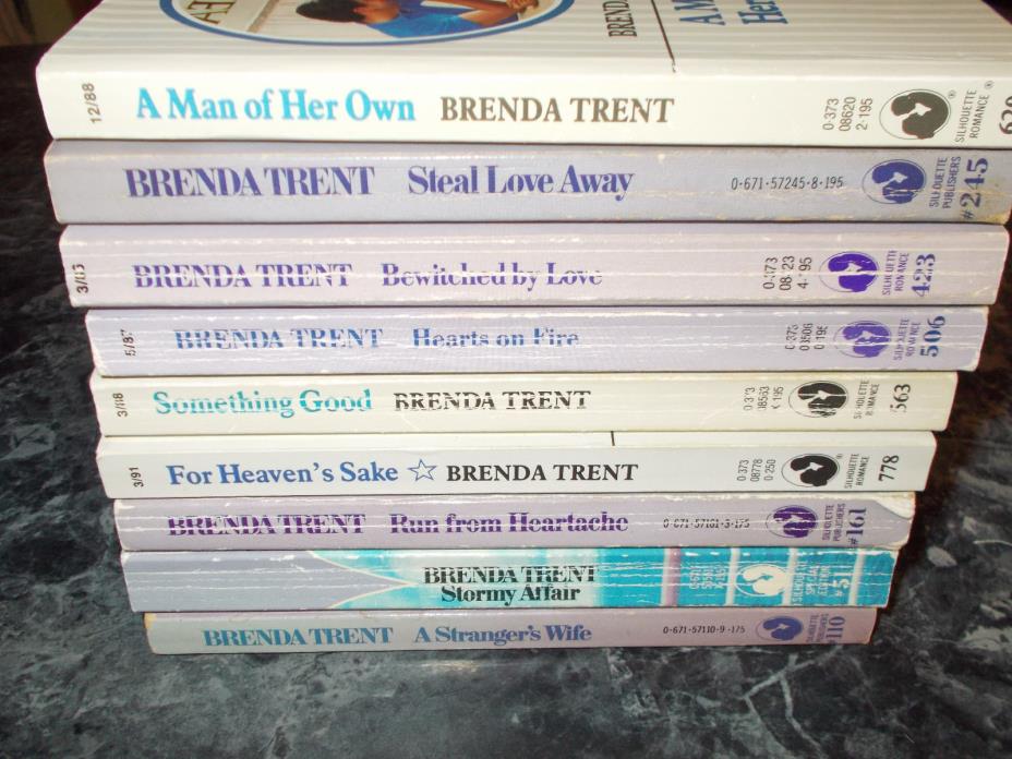 Silhouette Brenda Trent lot of 9 contemporary romance paperbacks