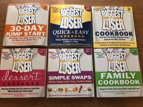 Lot of 6 The Biggest Loser Books Weight Loss Healthy Cookbooks Fitness Programs