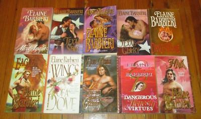 Lot of 10 Elaine Barbieri Romance Books