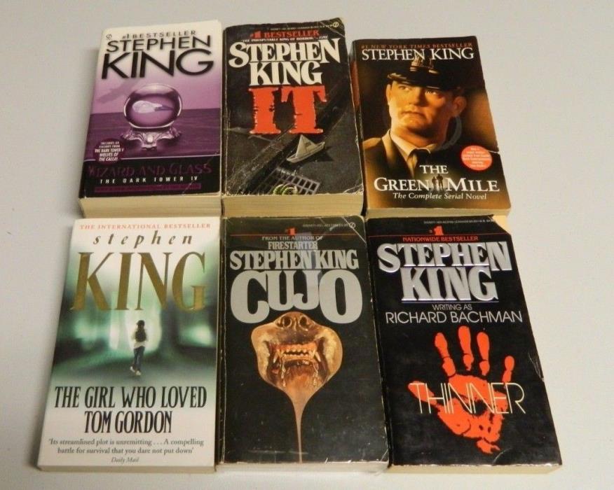 Lot of 6 Stephen King paperbacks Thinner Cujo It 1st printings Tom Gordon UK