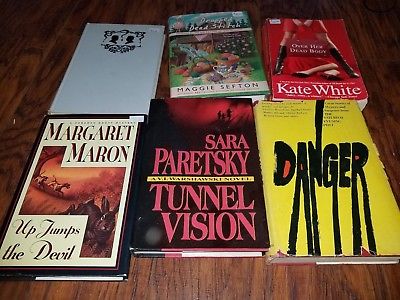 Lot of 10 Mystery Novels, Mysteries, Hardcovers, Kate White, Tom Robbins, Maggie
