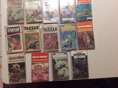 Edgar Rice Burroughs, 14 Lot PBs Mixed Titles