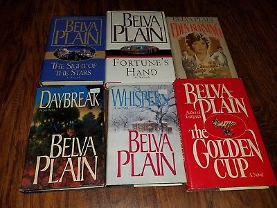 Lot of 8 Belva Plain hardcovers, Promises, Harvest, The Golden Cup, Fortune's Ha