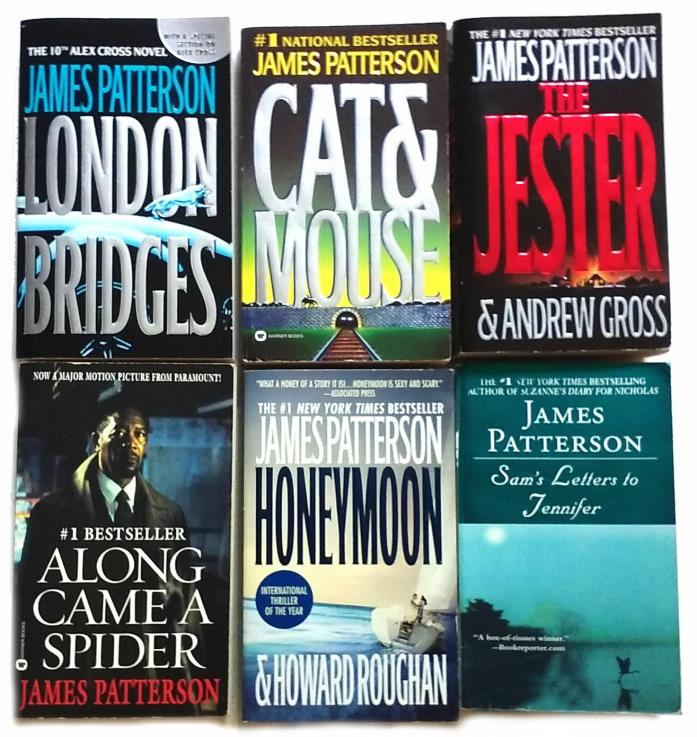 JAMES PATTERSON  ~LOT OF 6 PAPERBACK MYSTERY BOOKS~