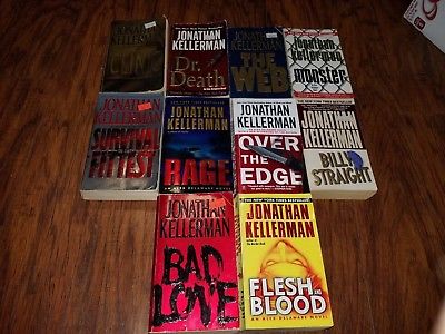 Lot of 10 Jonathan Kellerman paperbacks, Flesh and Blood, Monster, Dr. Death