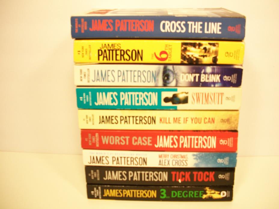 LOT OF 9 JAMES PATTERSON LARGE SOFTCOVER BOOKS LOT #17