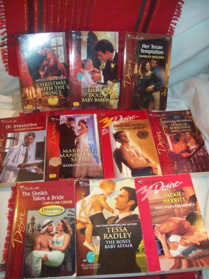 SILHOUETTE Desire Romance NOVELS~Set of 10 BOOKS~Paperbooks
