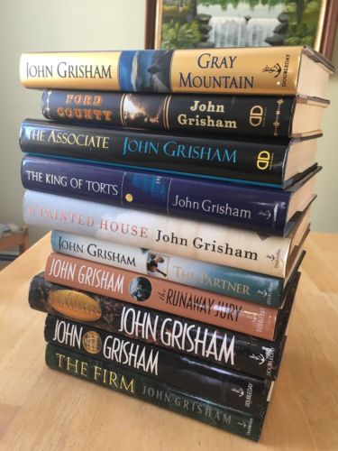 John Grisham Lot of 10 Hardcovers - Gray Mountain, The Firm, Runaway Jury etc