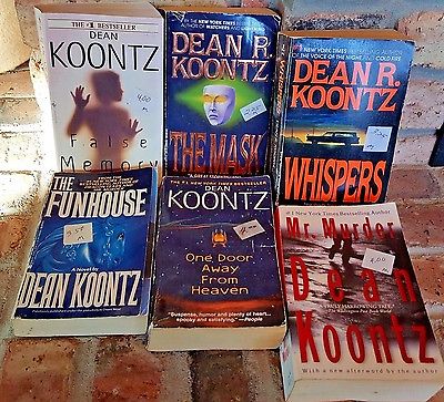 DEAN KOONTZ Mask Whispers 6 Paperbacks books book bundle lot FREE SHIP FunHouse