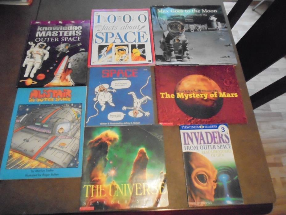 LOT 8 Children's Books Science Space UFO's Learn to Read Universe Home Teachers