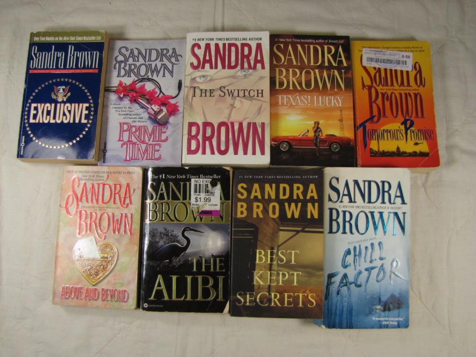 Large lot of Sandra Brown novels