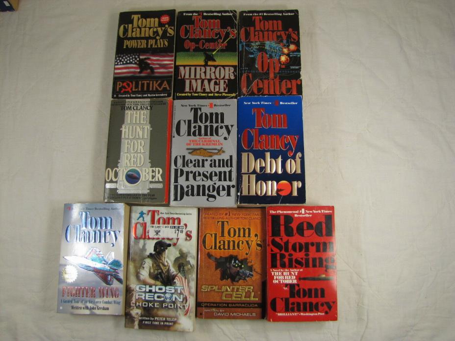 Lot of 10 Tom Clancy paperbacks