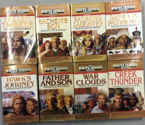 Lot of 8  White Indian Series Books by Donald Clayton Porter