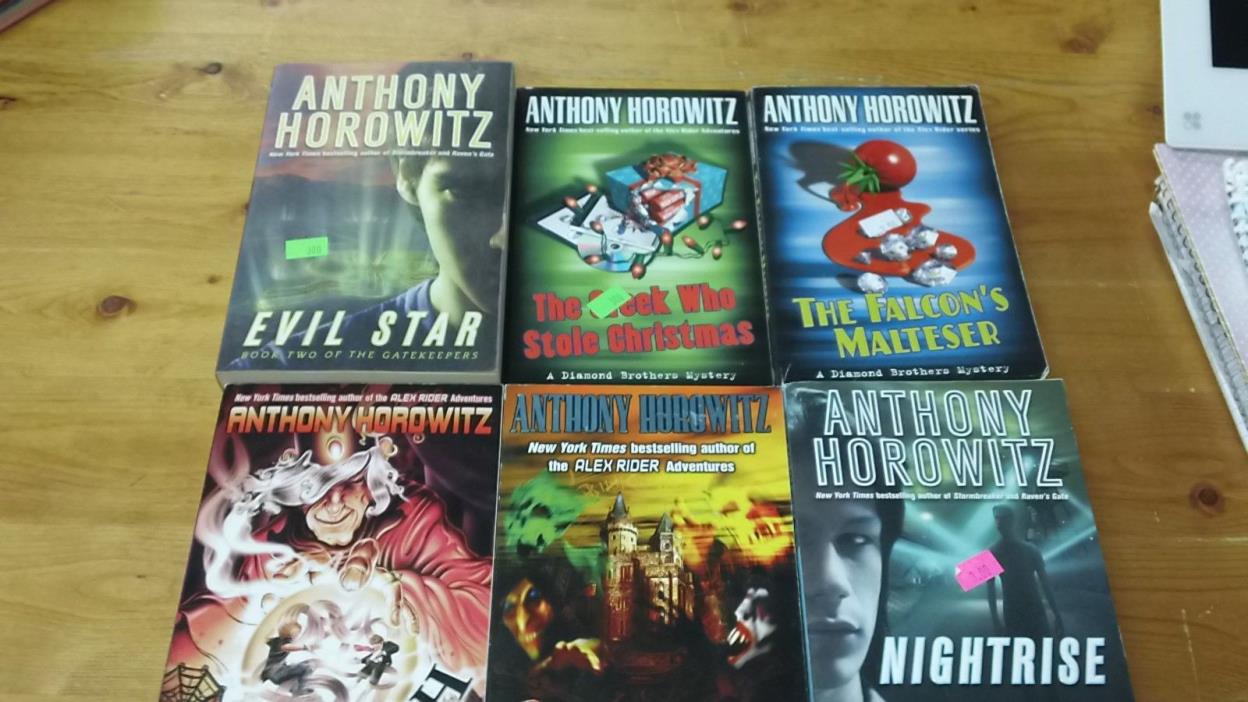 6-Anthony Horowitz pb Book Lot!! kids/teen fiction!! scholastic/penguin!