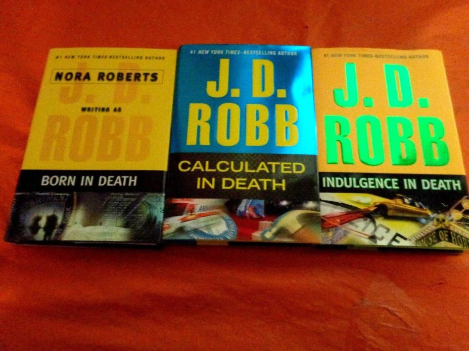 Lot of 6 J. D. Robb Death books: HC/DJs,