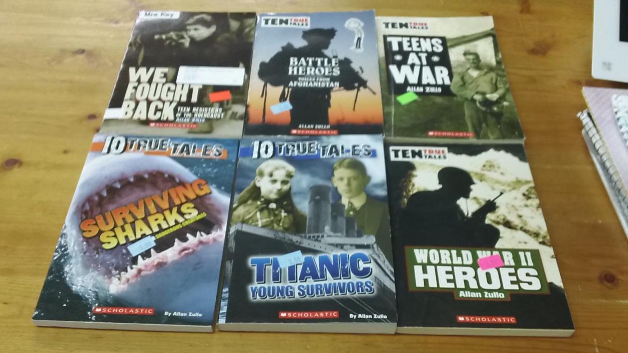 6-Allan Zullo 10 True Tales Series pb Book Lot! children/kids(scholastic)!!