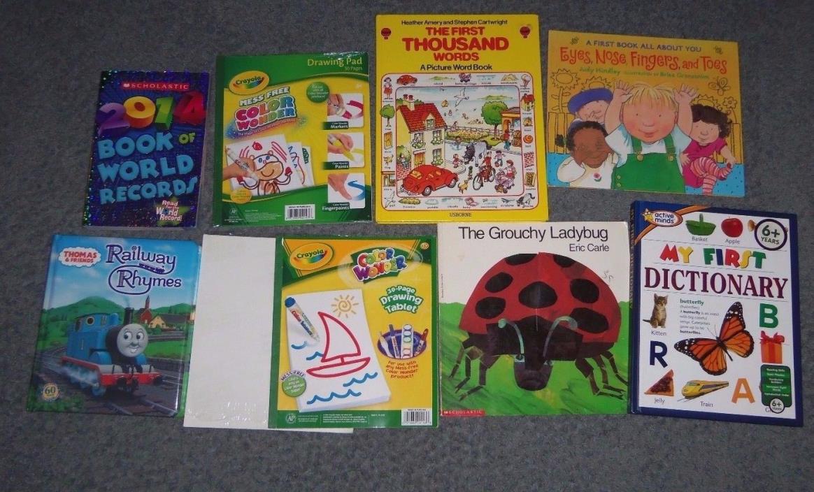 KID 1st dictionary thousand words Thomas Train Grouch Ladybug color wonder pads