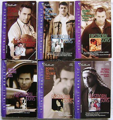 6 PBs Firstborn Sons COMPLETE SERIES 6 Author Silh Intimate Moments OOP/HTF