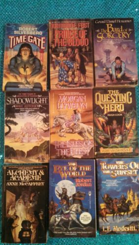 Lot of 9 sorcery and sci fi books