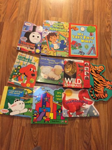 Board Books Baby Infant Toddler Lot Of 10 Boy Thomas Diego Clifford Flap Books