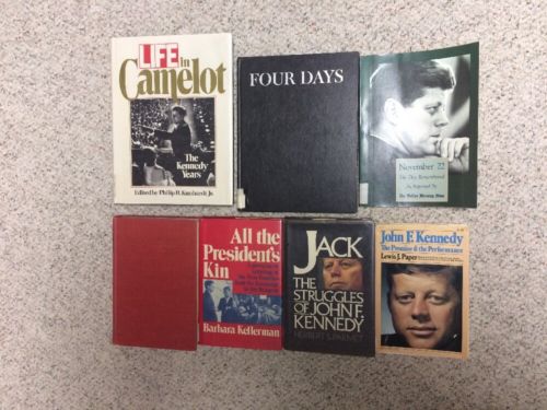 JOHN F. KENNEDY JFK 7 USED book lot LIFE in CAMELOT four days JACK Ex-library