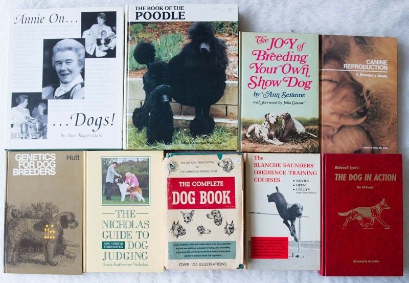 Lot of 9 Dog Books - Training, Breeding, Showing, Judging - Hardcover