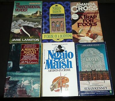 lot of 6 MYSTERY PAPERBACKS: Artists in Crime / Perfect Match / Trap for Fools +