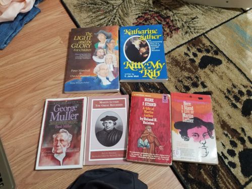 Lot Of 6 Pb On Historical Preachers And Figures Martin Luther george Mueller ect