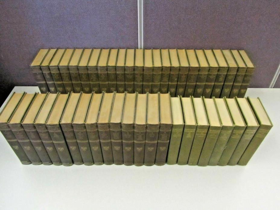 HARVARD CLASSICS 46 Green Volumes of DR. ELIOT'S 5 FOOT SHELF OF BOOKS 1909-1910