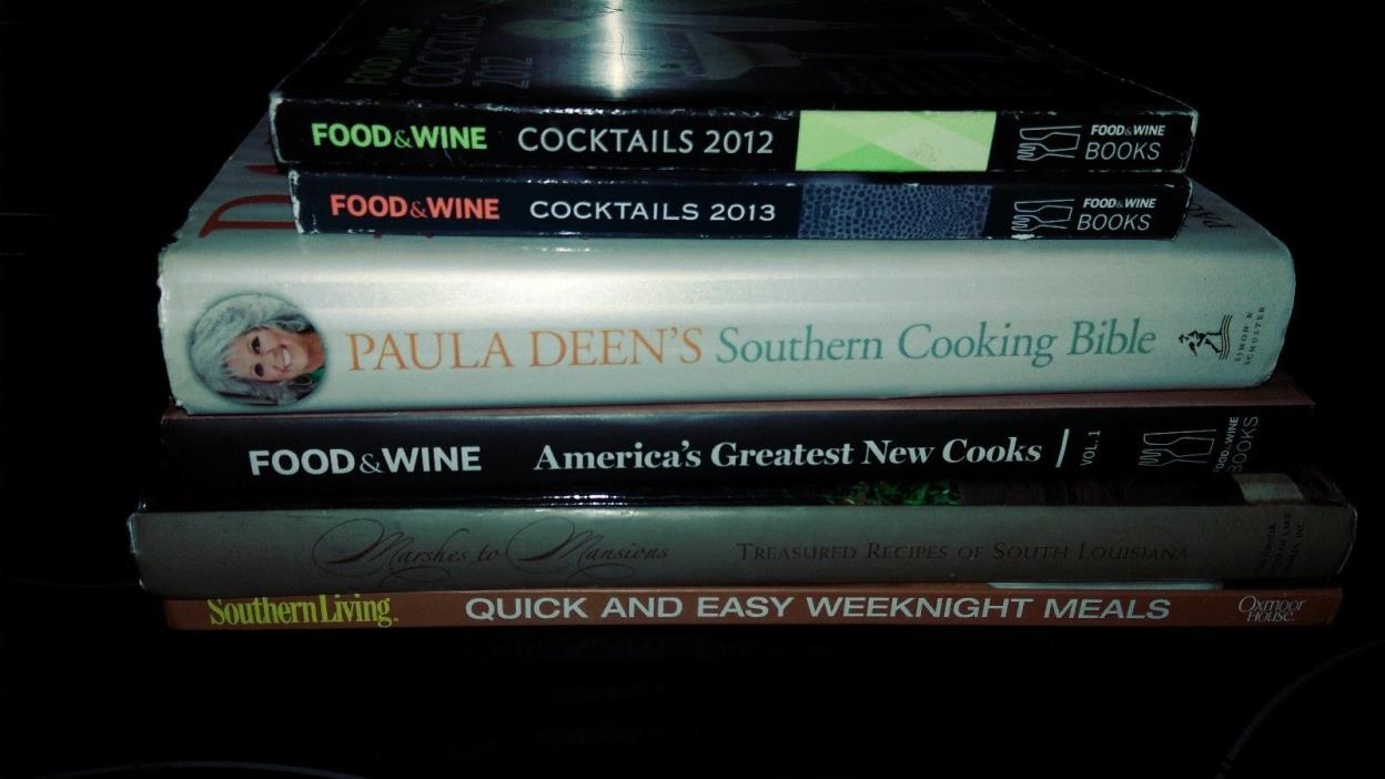 Lot Of 6 Cookbooks Paula Deen food and wine America's greatest new cook Southern
