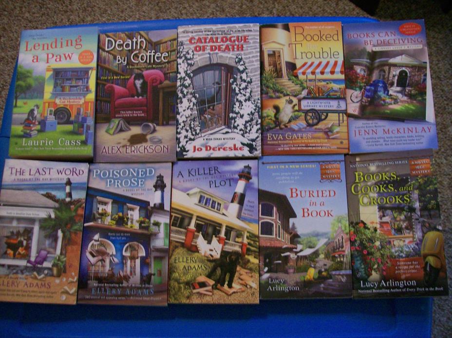 Lot of 10 Cozy Mystery Books Bookstores Adams Arlington Gates McKinley Cass