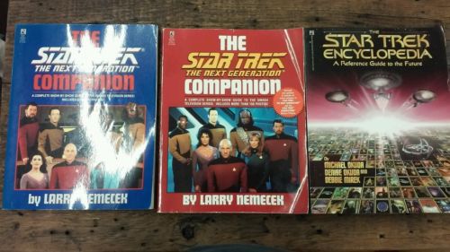 Lot of 2 Star trek companions next generation 1 star trek encyclopedia books