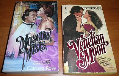 lot of 2 Vintage Clarissa Ross : VENETIAN MOON (1980) and MOSCOW MISTS (1977)