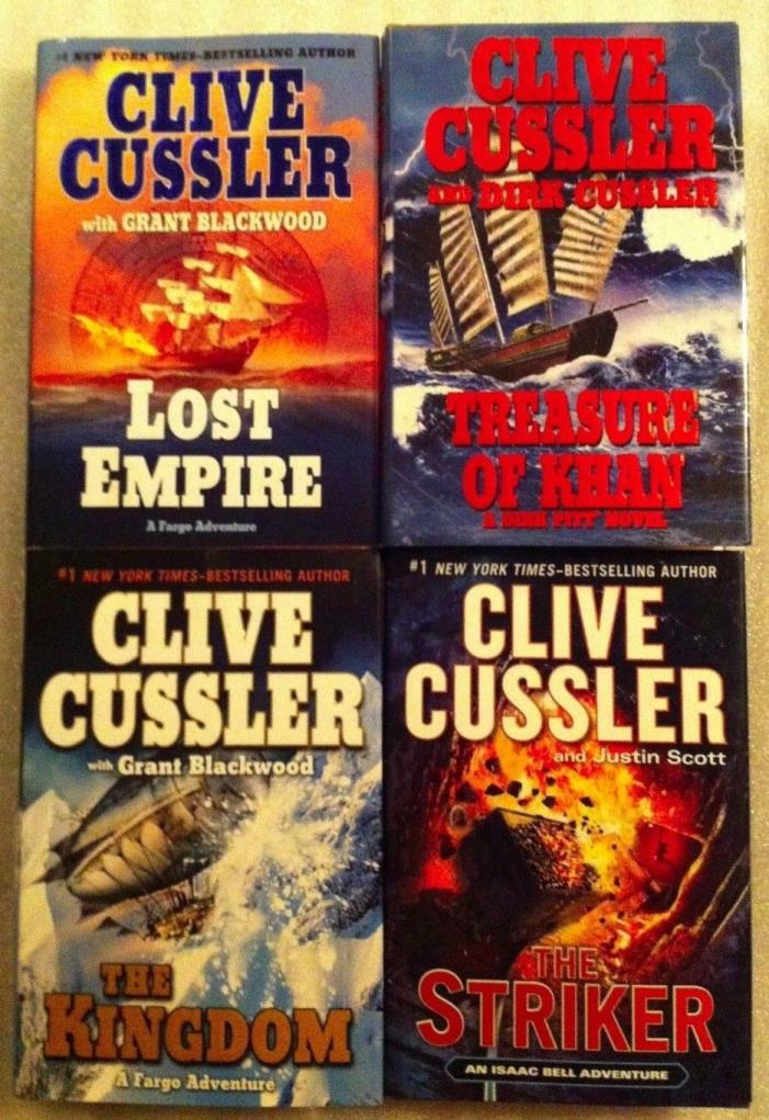 Lot #6-18 Clive Cussler 4 Novels in Hardcover