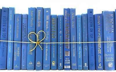 5 Modern Light Blue Books - Real Decorative Books by the Foot