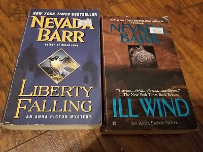 Lot of 2 Nevada Barr paperbacks, Liberty Falling, Ill Wind